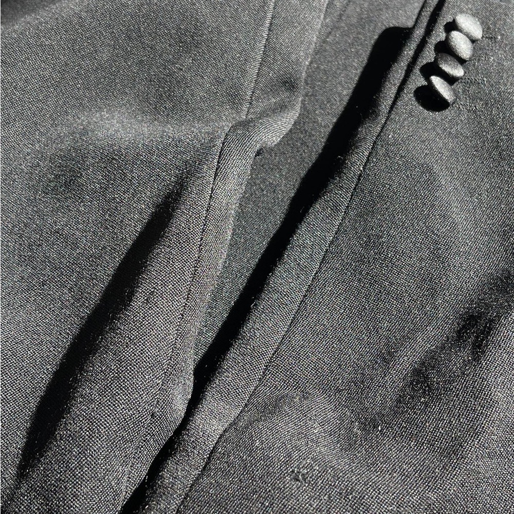 Vintage Christian Dior Monsieur Tuxedo Double Breasted Wool Blazer Jacket. Black - Picture 6 of 7